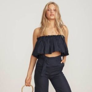 Faithfull the Brand Pietro Crop Navy
